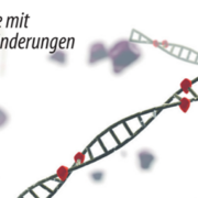 DNA einer Krebszelle mit epigenetischen Veränderungen - Grafische Darstellung