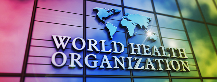 Schriftzug: World Health Organization (Shutterstock.com/Skorzewiak)